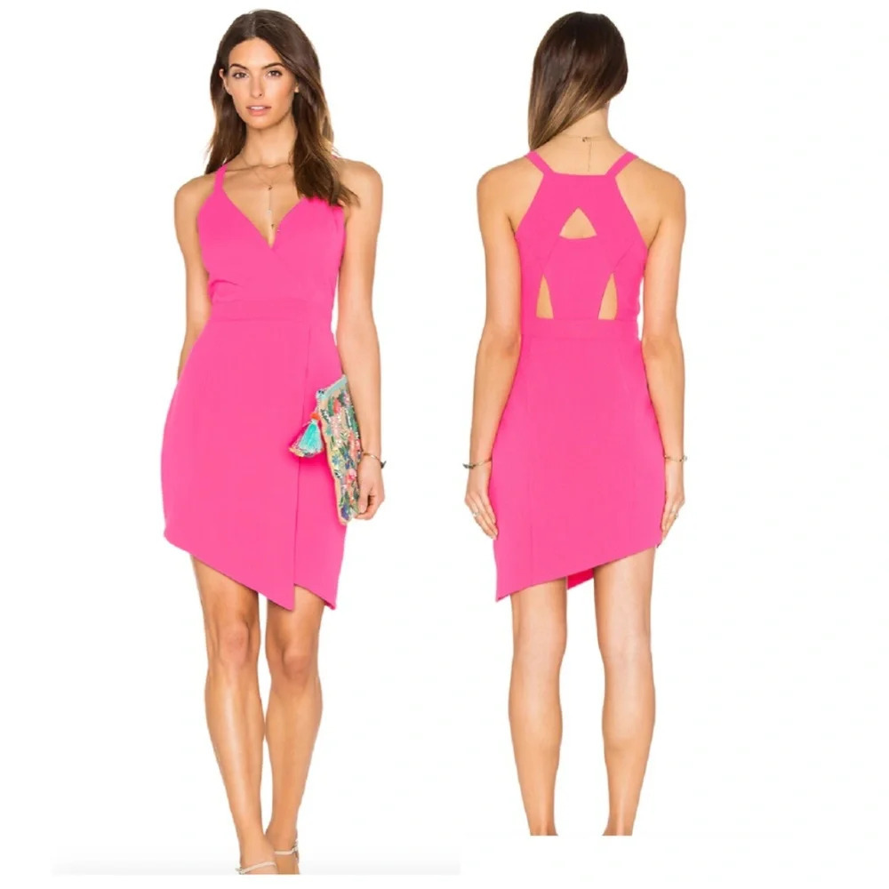 GREYLIN Villa Mar Woven Dress in Fuchsia M